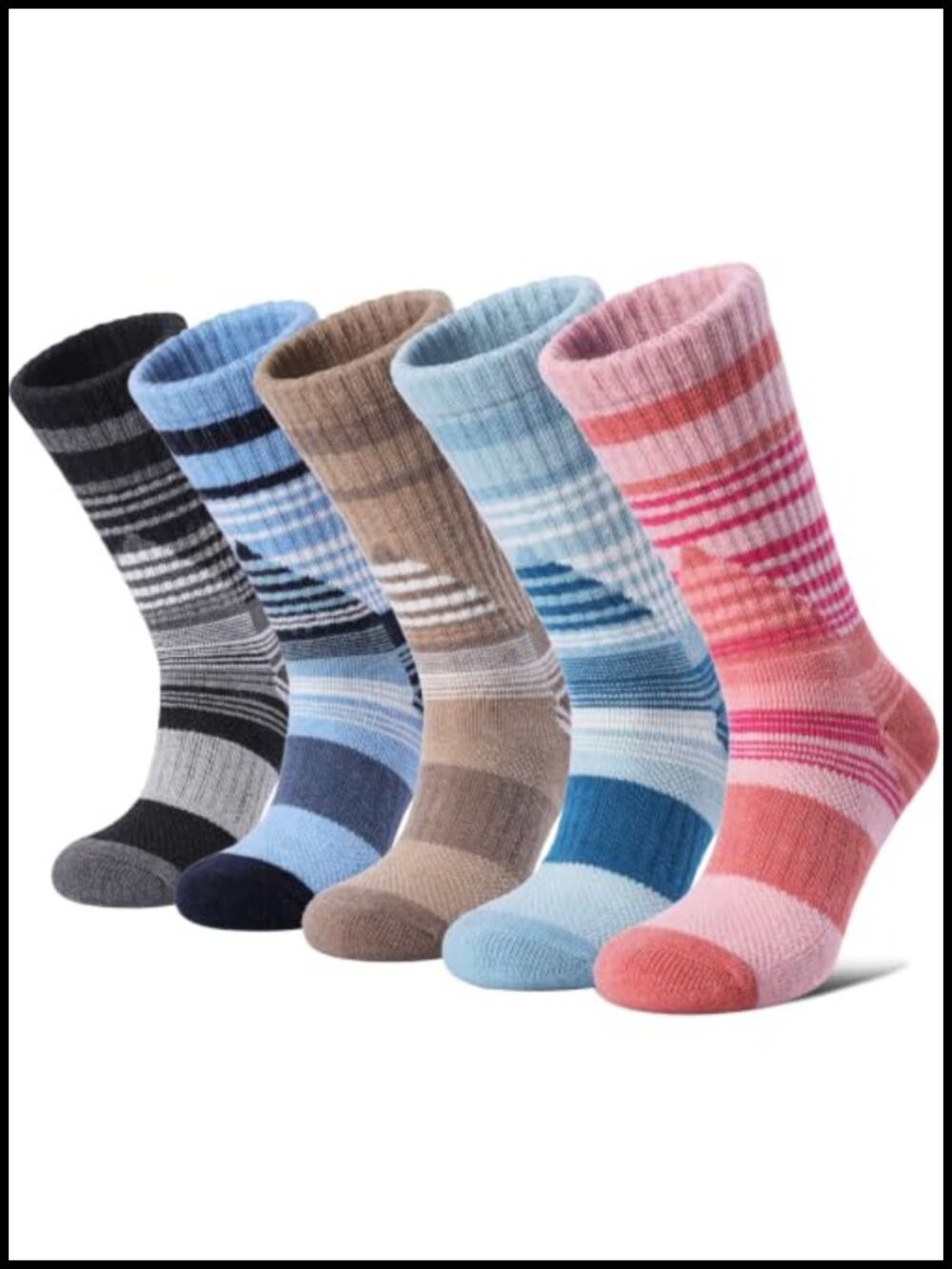 Merino Wool Hiking Socks Thermal Crew Boot Work Moisture Wicking